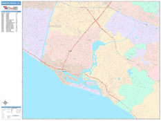 Newport Beach Digital Map Color Cast Style
